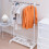 Compact Retractable Clothes Airer Sturdy Base Easy-Snow whitee 3