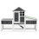 Berkfield Rabbit Hutch Grey 170x63x113 cm Solid Wood Pine 4