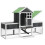 Berkfield Rabbit Hutch Grey 170x63x113 cm Solid Wood Pine 5