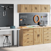 Berkfield Garage Cabinets 2 pcs Artisan Oak Engineered Wood