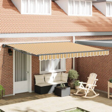 Berkfield Awning Frame Yellow and Grey 400 x 300 cm
