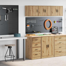 Berkfield Garage Cabinets 2 pcs Artisan Oak Engineered Wood