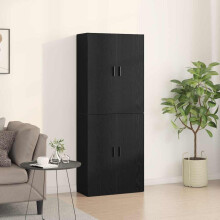 Berkfield Wall-Mounted Cabinet 2 pcs Black Oak 69.5 x 34 x 90 cm