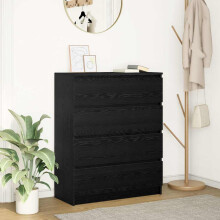 Berkfield Sideboard Black Oak 80x35x99 cm Engineered Wood