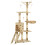Berkfield Cat Tree with Sisal Scratching Posts 138 cm Beige Paw Prints 2