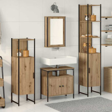Berkfield Bathroom Furniture Set 4 pcs Artisan oak Engineered wood