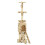Berkfield Cat Tree with Sisal Scratching Posts 138 cm Beige Paw Prints 4