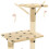 Berkfield Cat Tree with Sisal Scratching Posts 138 cm Beige Paw Prints 6
