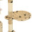 Berkfield Cat Tree with Sisal Scratching Posts 138 cm Beige Paw Prints 7