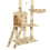 Berkfield Cat Tree with Sisal Scratching Posts 138 cm Beige Paw Prints 8