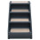 Berkfield Folding 4-Step Dog Stairs Dark Grey 3