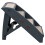 Berkfield Folding 4-Step Dog Stairs Dark Grey 4