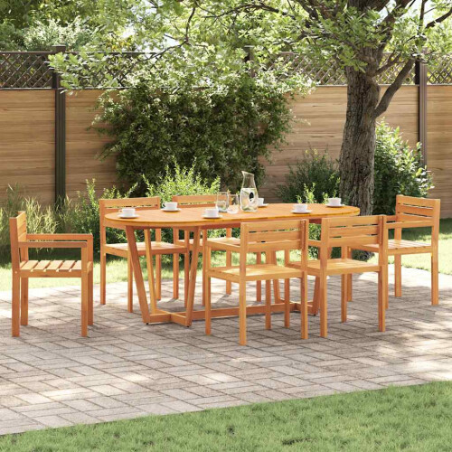 Berkfield 7 Piece Garden Dining Set Solid Wood Acacia