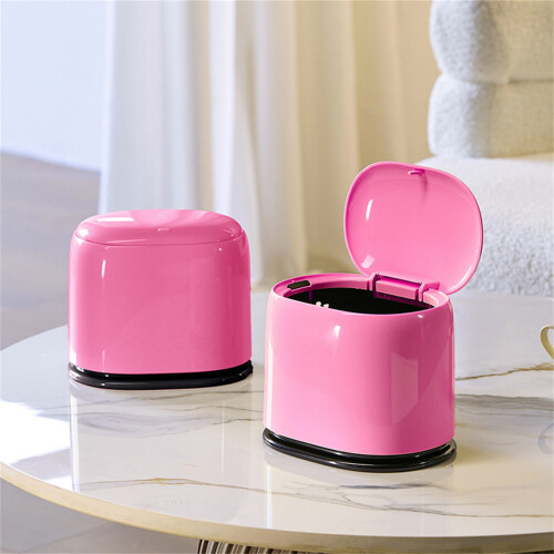 Moderne mini-desktopprullenbak met persdeksel Compacts Design 2