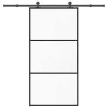 Berkfield Sliding Door with Hardware Set 102x205 cm ESG Glass&Aluminium
