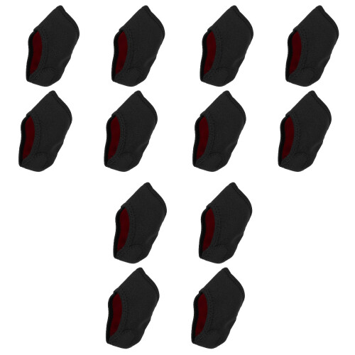 6Pairs Comfortable Black Heel Warm Covers for Home Heel Support 1