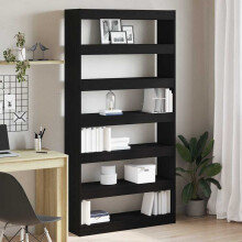 Berkfield Book Cabinet Black Oak 100 x 30 x 198 cm Engineered Wood