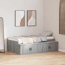Berkfield Bed Frame with Drawer Grey Sonoma 90 x 200 cm Engineered Wood