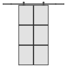 Berkfield Sliding Door with Hardware Set 102,5x205 cm Tempered Glass&Aluminium