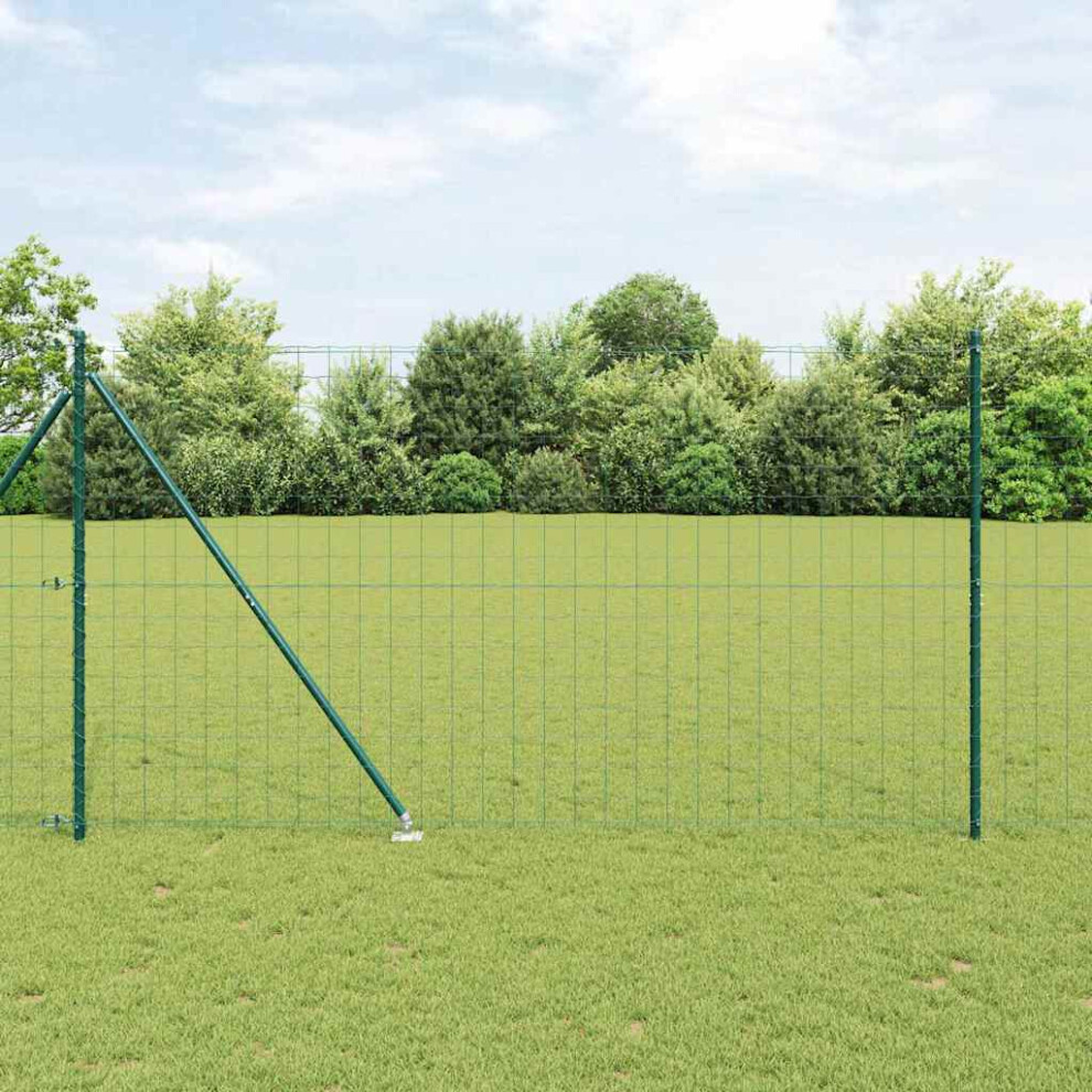 Berkfield Fence With Post Green 1.5 X 10 M Steel 7290474080162