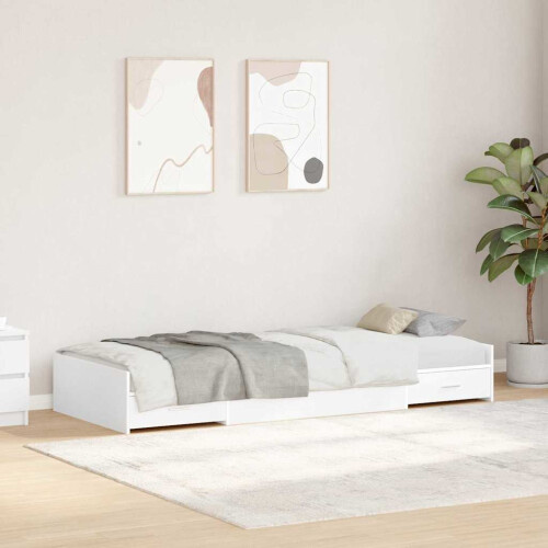 Berkfield Bed Frame with Headboard White 80 x 200 cm Engineered Wood