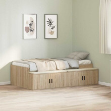Berkfield Bed Frame with Drawer Sonoma Oak 70 x 190 cm Engineered Wood