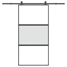 Berkfield Sliding Door with Hardware Set 102,5x205 cm Tempered Glass&Aluminium