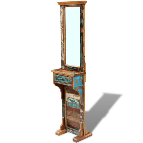 Berkfield Hall Mirror Solid Reclaimed Wood 47x23x180 cm 1