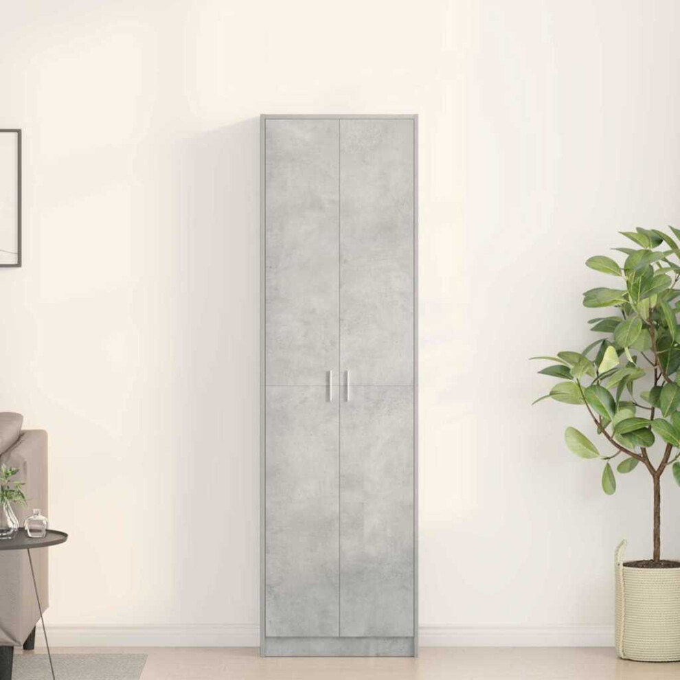 Berkfield Wardrobe Concrete Grey 55 x 25 x 189 cm Engineered Wood-image-OPC-PTFY72R-NEW