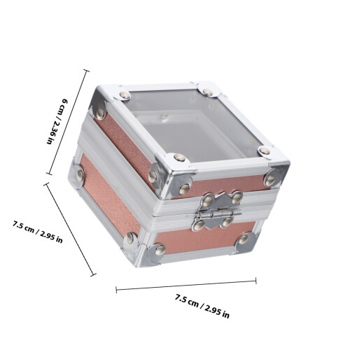 1Boîte Présentation Têtes Perceuse Ongles Aluminium Argent 1