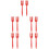 10Pcs Red Silicone Cooking Forks Ergonomic Kitchen Pasta Server Forks 5