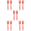 10Pcs Red Silicone Cooking Forks Ergonomic Kitchen Pasta Server Forks 7