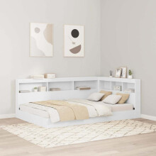 Berkfield Storage Headboard with Shelf White 120 cm Engineered Wood