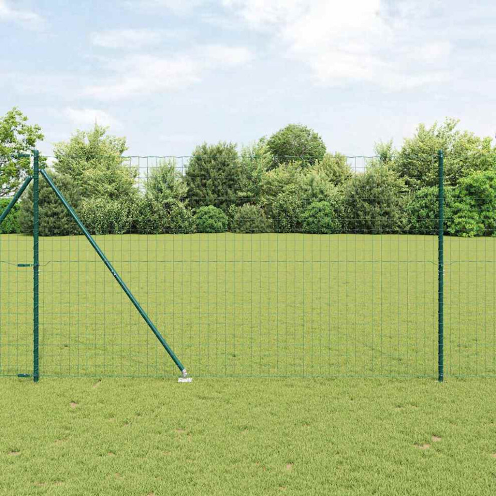 Berkfield Fence With Post Green 1.5 X 10 M Steel 9475957191001