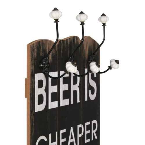 Berkfield Wall-mounted Coat Rack with 6 Hooks 120x40 cm 2