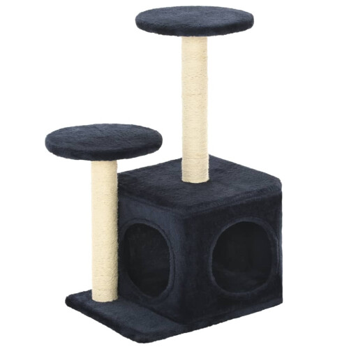 Berkfield Cat Tree with Sisal Scratching Posts 60 cm Dark Blue 1