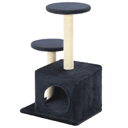 Berkfield Cat Tree with Sisal Scratching Posts 60 cm Dark Blue 2