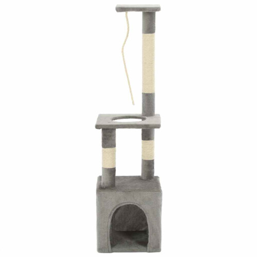 Berkfield Cat Tree with Sisal Scratching Posts 109 cm Grey 1