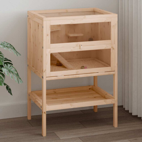 Berkfield Hamster Cage 55x40x80 cm Solid Wood Fir 1