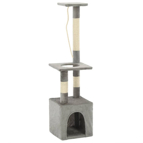 Berkfield Cat Tree with Sisal Scratching Posts 109 cm Grey 2
