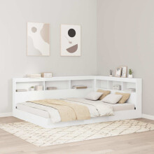 Berkfield Bookcase Bed with Headboard White 140 x 200 cm Engineered wood