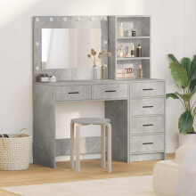 Berkfield Dressing Table Grey 78.5 x 41 x 135 cm Engineered wood