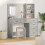 Berkfield Dressing Table Grey 78.5 x 41 x 135 cm Engineered wood 1