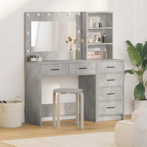 Berkfield Dressing Table Grey 78.5 x 41 x 135 cm Engineered wood