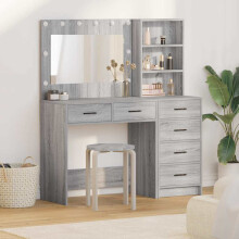 Berkfield Dressing Table Light Grey 78.5 x 41 x 135 cm Engineered wood
