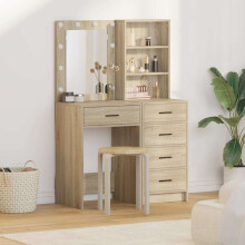 Berkfield Dressing Table 2 pcs Brown 50 x 41 x 135 cm Engineered wood