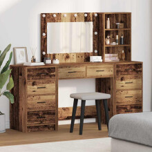 Berkfield Dressing Table 3 pcs Brown 40 x 41 x 135 cm Engineered wood