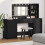 Berkfield Dressing Table with Drawer 3 pcs Black Oak Engineered Wood 1