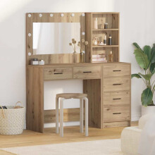 Berkfield Dressing Table Brown 78.5 x 41 x 135 cm Engineered wood