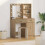 Berkfield Dressing Table Set with Shelf 2 pcs Artisan Oak Engineered Wood 1